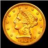 Image 2 : ***Auction Highlight*** 1904-p Gold Liberty Quarter Eagle 2.5 Graded ms67 By SEGS (fc)