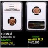 Image 1 : NGC 1938-d Lincoln Cent 1c Graded ms65 rd By NGC