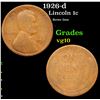 Image 1 : 1926-d Lincoln Cent 1c Grades vg+