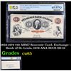 Image 1 : PCGS 1858-1879 $10 ABNC Souvenir Card, Exchange Bank of St. Louis, 1979 ANA SCCS SO-10 Graded cu65 B