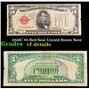 Image 1 : 1928C $5 Red Seal United States Note Grades vf details