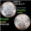 Image 1 : 1887-p Morgan Dollar $1 Grades GEM Unc