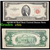 Image 1 : 1953B $2 Red Seal United States Note Grades vf+