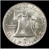 Image 3 : 1957-d Franklin Half Dollar 50c Grades GEM FBL