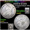 Image 1 : ***Auction Highlight*** 1819 Capped Bust Half Dollar 50c Graded ms63 By SEGS (fc)