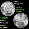 Image 1 : 1881-s Morgan Dollar 1 Grades Choice+ Unc