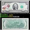 Image 1 : 1976 $2 Federal Reserve Note 1st Day of Issue, with Stamp (New York, NY) Grades Gem CU