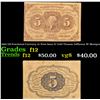 Image 1 : 1862 US Fractional Currency 5c First Issue fr-1230 Thomas Jefferson W/ Monigram Grades f, fine