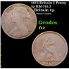 Image 1 : 1873 Britain 1 Penny 1p KM-749.2 Grades f, fine