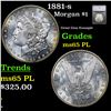 Image 1 : 1881-s Morgan Dollar $1 Graded ms65 PL By SEGS