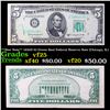 Image 1 : **Star Note** 1950D $5 Green Seal Federal Reserve Note (Chicago, IL) Grades vf+