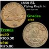 Image 1 : 1858 SL Flying Eagle Cent 1c Grades xf+
