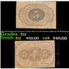 Image 1 : 1862 US Fractional Currency 5c First Issue fr-1230 Thomas Jefferson W/ Monigram Grades f, fine