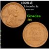 Image 1 : 1928-d Lincoln Cent 1c Grades f+