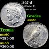Image 1 : 1927-d Peace Dollar $1 Grades Choice AU/BU Slider+