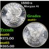 Image 1 : 1880-s Morgan Dollar $1 Grades GEM+ Unc