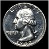 Image 2 : Proof 1942 Washington Quarter 25c Grades GEM+ Proof