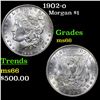 Image 1 : 1902-o Morgan Dollar $1 Grades GEM+ Unc