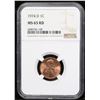 Image 2 : NGC 1974-d Lincoln Cent 1c Graded ms65 rd By NGC