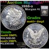 Image 1 : ***Auction Highlight*** 1888-o Morgan Dollar $1 Graded ms65+ dmpl By SEGS (fc)