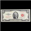 Image 2 : **Star Note** 1953 $2 Red Seal United States Note Grades vf+