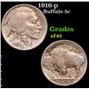 Image 1 : 1916-p Buffalo Nickel 5c Grades xf+
