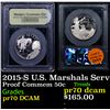 Image 1 : Proof 2015-S U.S. Marshals Service Modern Commem Half Dollar 50c Graded GEM++ Proof Deep Cameo By US