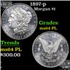 Image 1 : 1897-p Morgan Dollar $1 Grades Choice Unc PL