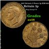 1937 Britain 3 Pence 3p KM-849 Grades Choice AU/BU Slider