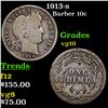 Image 1 : 1913-s Barber Dime 10c Grades vg+
