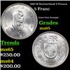 1967-B Switzerland 5 Francs Grades GEM Unc