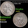 1948 Cuba 10 Centavos 10c KM-A12 Grades Choice AU