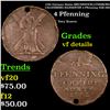 1792 German States BRUNSWICK-LÜNEBURG-CALENBERG-HANNOVER 4 Pfenning KM-398 Grades vf details