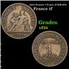 1923 France 1 Franc 1f KM-876 Grades vf++
