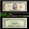 Image 1 : **Star Note** 1953C $5 Red Seal United States Note Grades vf++