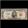 Image 2 : **Star Note** 1953C $5 Red Seal United States Note Grades vf++