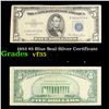 1953 $5 Blue Seal Silver Certificate Grades vf++