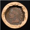 Image 3 : Mixed small cents 1c orig shotgun roll, 1917-s Wheat Cent, 1890 Indian Cent other end, Brinks Wrappe