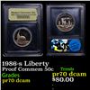 Image 1 : Proof 1986-s Liberty Modern Commem Half Dollar 50c Graded GEM++ Proof Deep Cameo BY USCG