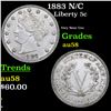 1883 N/C Liberty Nickel 5c Grades Choice AU/BU Slider