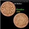 1916 German East Africa 20 Heller KM-15 Grades vf++