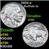 1931-s Buffalo Nickel 5c Grades xf