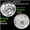 Image 1 : 1944-d Washington Quarter 25c Grades GEM Unc