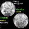 Image 1 : 1887-p Morgan Dollar $1 Grades Choice Unc