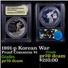 Image 1 : Proof 1991-p Korean War Modern Commem Dollar $1 Graded GEM++ Proof Deep Cameo BY USCG
