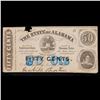 Image 2 : 1863 The State of Alabama, Montgomery Bank Note 50 Cent Bank Note Grades xf details