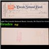 1899 The Lincoln National Bank, Lincoln, PA Check For $13.61 Grades NG