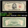 **Star Note** 1953 $5 Red Seal United States Note Grades vf+