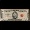 Image 2 : 1953 $5 Red Seal Fancy Serial United States Note Grades f+