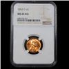 Image 2 : NGC 1957-d Lincoln Cent 1c Graded ms65 rd By NGC